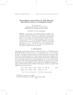 EQUILIBRIUM SOLUTIONS OF THE B&Eacute;NARD EQUATIONS WITH