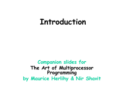 Art of Multiprocesor Programming