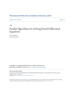 Parallel Algorithms for Solving Partial Differential Equations