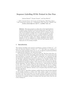 Sequence Labelling SVMs Trained in One Pass