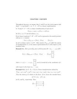 CHAPTER 5 REVIEW Throughout this note, we assume that V and