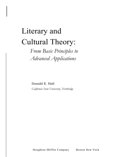 Literary and Cultural Theory: