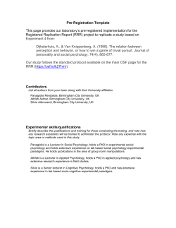 Pre-Registration Template This page provides our laboratory`s pre