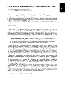 A Current Research and Open Problems in Attribute