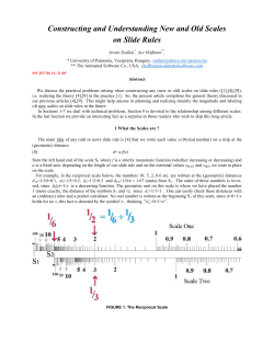 Constructing and Understanding New and Old Scales on