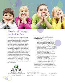 Play-Based Therapy: Not Just for Fun!