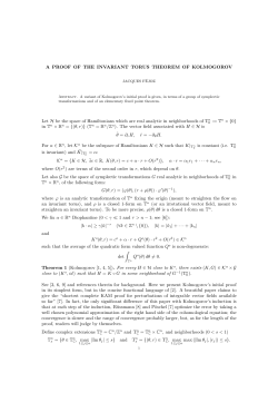 A PROOF OF THE INVARIANT TORUS THEOREM OF