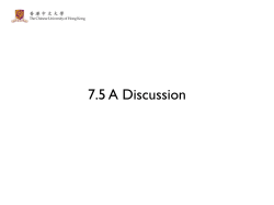 7.5 A Discussion
