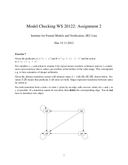 Model Checking WS 20122: Assignment 2