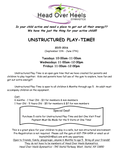 unstructured play-time!! - Head Over Heels Gymnastics!