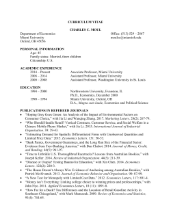 CURRICULUM VITAE CHARLES C. MOUL