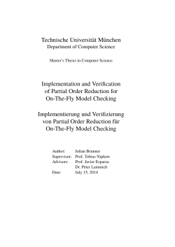 Implementation and Verification of Partial Order Reduction for On