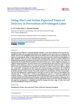Using Alert and Action Expected Times of Delivery in Prevention of