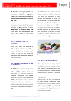 Doping and the Games - Oxford Brookes University