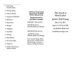 The Creek at Hard Labor Junior Golf Camp