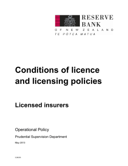 Conditions of licence and licensing policies