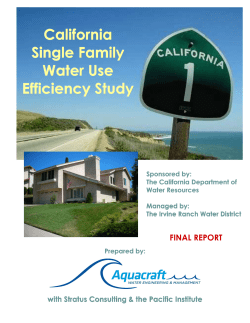 California Single-Family Water Use Efficiency Study