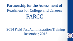 District Test Coordinator Training Spring 2011-2012