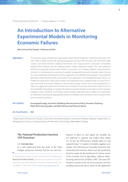 An Introduction to Alternative Experimental Models in Monitoring