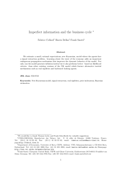 Imperfect information and the business cycle