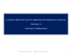 Negotiation of Security