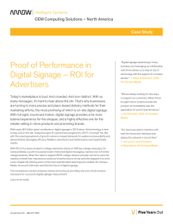 Proof of Performance in Digital Signage - ROI for Advertisers