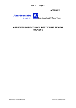 Best Value Lead Officers Team