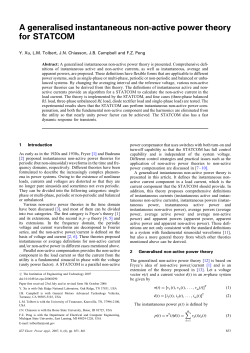 A generalised instantaneous non-active power theory for STATCOM