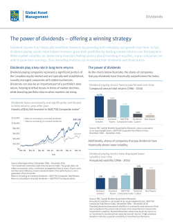 The power of dividends &ndash; offering a winning strategy