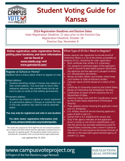 Student Voting Guide for Kansas