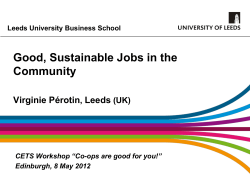 Good, Sustainable Jobs in the Community File
