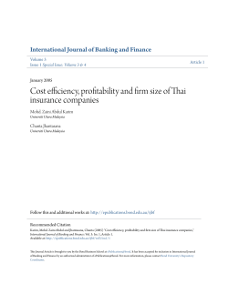 Cost efficiency, profitability and firm size of Thai insurance companies