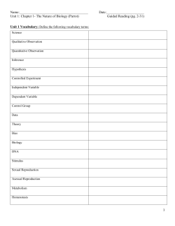 Unit 1: Homework Packet - Manhasset Public Schools