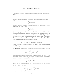 The Residue Theorem