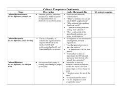 Cultural Competence Continuum
