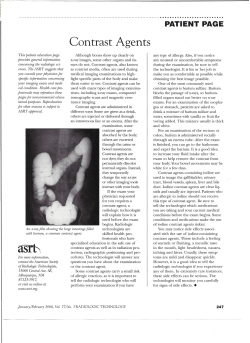 Contrast Agents - St. Joseph Hospital