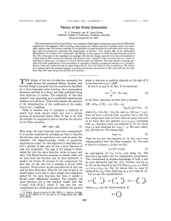 Theory of the Fermi Interaction - Physics Department, Princeton
