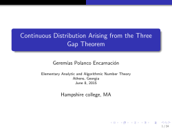 Continuous Distribution Arising from the Three Gap Theorem