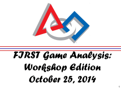 FIRST Game Analysis: Workshop Edition
