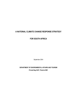 a national climate change response strategy for south africa