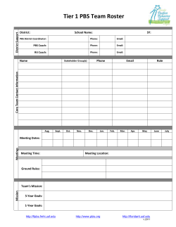 Tier 1 PBS Team Roster