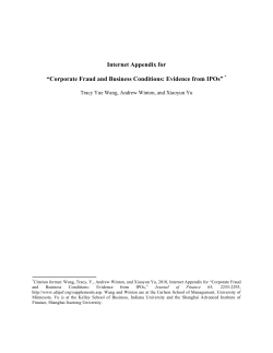 Corporate Fraud and Business Conditions: Evidence from IPOs