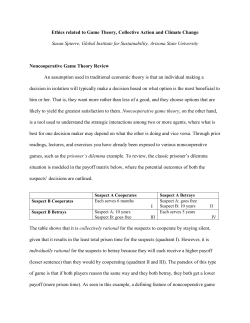 Intro to Game Theory, Collective Action, CLimate