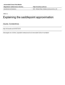 Explaining the saddlepoint approximation - e