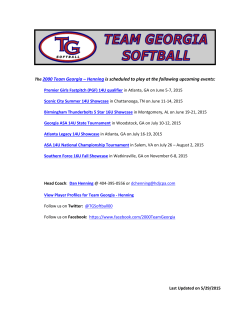 The 2000 Team Georgia &ndash; Henning is scheduled to play at the