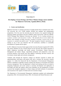 Developing a Green Strategy and Three Climate Change course