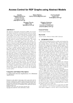 Access Control for RDF Graphs using Abstract Models