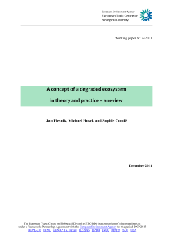 A concept of a degraded ecosystem in theory and practice &ndash; a review