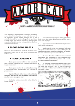 к BLOOD BOWL RULES к к TEAM CAPTAINS к