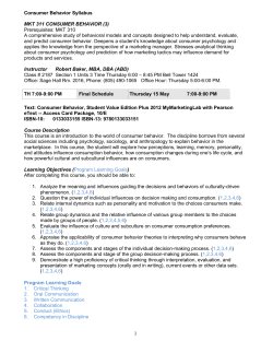 Consumer Behavior